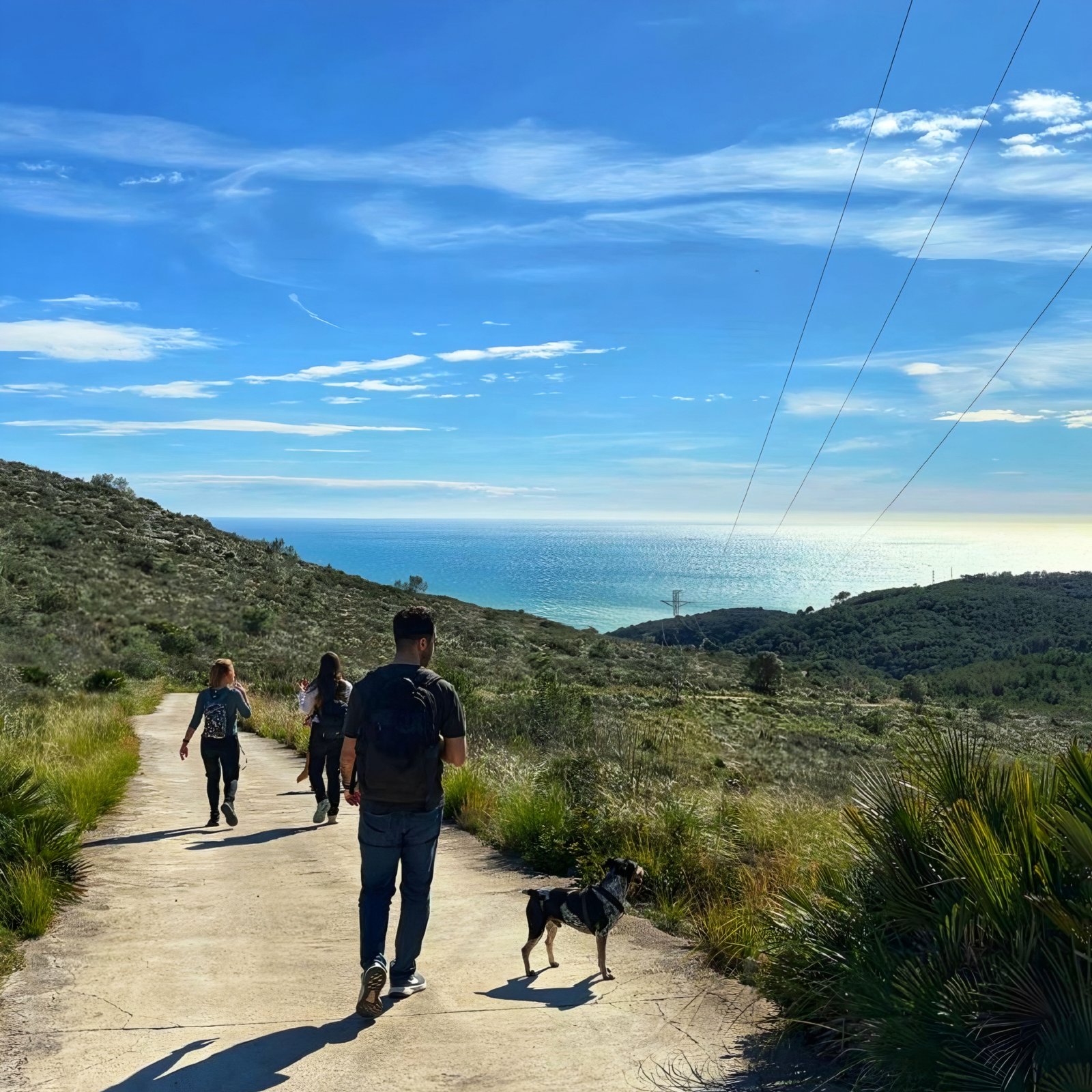 Coastal trail hike in Barcelona, Spain