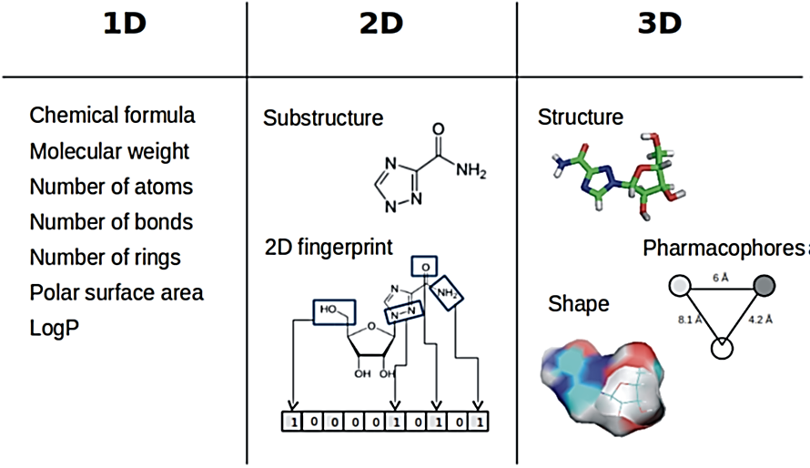 Figure 7. The different types of molecular descriptors [20].